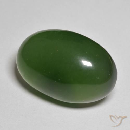 23.28 ct Green Serpentine Stone, Natural Serpentine in Oval Cabochon Shape for Sale