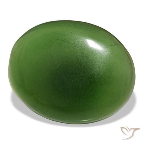 19.15 ct Green Serpentine Stone, Natural Serpentine in Oval Cabochon Shape for Sale