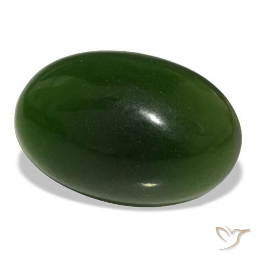 15.11 ct Green Serpentine Stone, Natural Serpentine in Oval Cabochon Shape for Sale