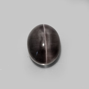 Sillimanite Cat's Eye Gemstone in 10.5 x 8.1 mm Size for Sale, Sillimanite Cat's Eye Stone in Grayish Brown Color