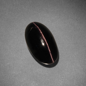5.42 ct Brown Sillimanite Cat's Eye Gemstone, Sillimanite Cat's Eye Gem in Oval Cabochon Shape for Sale.