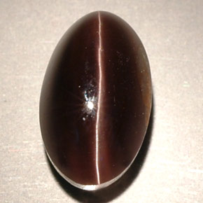 4.63 ct Brown Sillimanite Cat's Eye Gemstone, Sillimanite Cat's Eye Gem in Oval Cabochon Shape for Sale.
