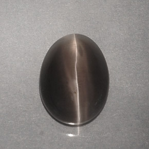3.39 ct Brown Sillimanite Cat's Eye Gemstone, Sillimanite Cat's Eye Gem in Oval Cabochon Shape for Sale.