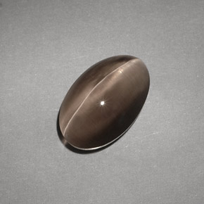 4.88 ct Brown Sillimanite Cat's Eye Gemstone, Sillimanite Cat's Eye Gem in Oval Cabochon Shape for Sale.