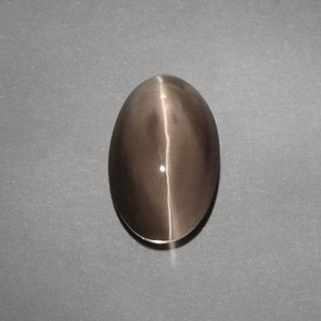 4.88 ct Brown Sillimanite Cat's Eye Stone, Natural Sillimanite Cat's Eye in Oval Cabochon Shape for Sale