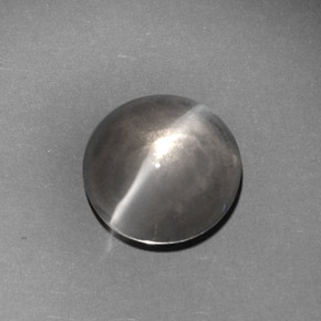 Sillimanite Cat's Eye Gemstone in 11 mm (calibrated) Size for Sale, Sillimanite Cat's Eye Stone in Smoke Color