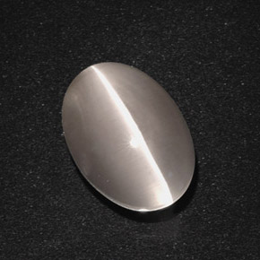Sillimanite Cat's Eye Gemstone in 11.7 x 8.4 mm Size for Sale, Sillimanite Cat's Eye Stone in Smoke Color