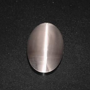 3.49 ct Gray Sillimanite Cat's Eye Gemstone, Sillimanite Cat's Eye Gem in Oval Cabochon Shape for Sale.