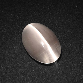 Sillimanite Cat's Eye Gemstone in 10.6 x 7.6 mm Size for Sale, Sillimanite Cat's Eye Stone in Smoke Color