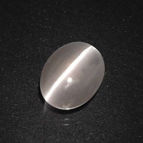 3.02 ct Gray Sillimanite Cat's Eye Stone, Natural Sillimanite Cat's Eye in Oval Cabochon Shape for Sale