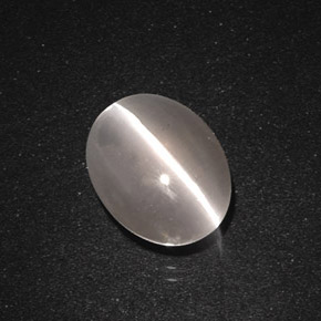 Sillimanite Cat's Eye Gemstone in 10 x 8 mm (calibrated) Size for Sale, Sillimanite Cat's Eye Stone in Smoke Color