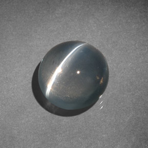 Sillimanite Cat's Eye Gemstone in 10 mm (calibrated) Size for Sale, Sillimanite Cat's Eye Stone in Smoke Color