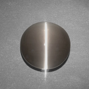 7.63 ct Brown Sillimanite Cat's Eye Gemstone, Sillimanite Cat's Eye Gem in Round Cabochon Shape for Sale.