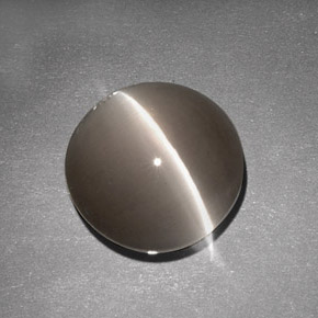 Sillimanite Cat's Eye Gemstone in 12 mm (calibrated) Size for Sale, Sillimanite Cat's Eye Stone in Brown Color