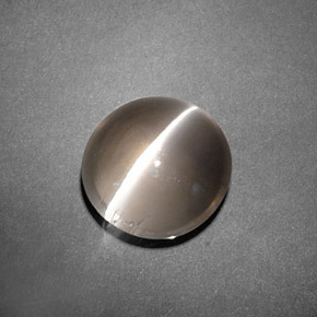 3.95 ct Brown Sillimanite Cat's Eye Stone, Natural Sillimanite Cat's Eye in Round Cabochon Shape for Sale