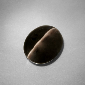 Sillimanite Cat's Eye Gemstone in 10.5 x 8.8 mm Size for Sale, Sillimanite Cat's Eye Stone in Smoke Color