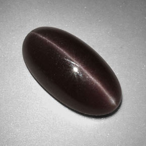 7.07 ct Brown Sillimanite Cat's Eye Gemstone, Sillimanite Cat's Eye Gem in Oval Cabochon Shape for Sale.