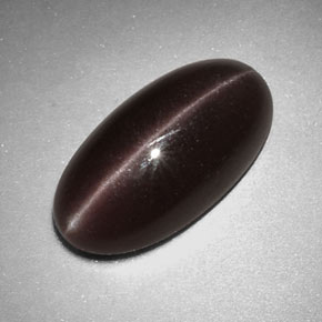 7.07 ct Brown Sillimanite Cat's Eye Stone, Natural Sillimanite Cat's Eye in Oval Cabochon Shape for Sale