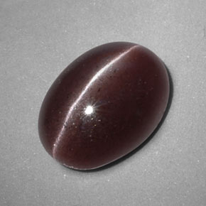 Sillimanite Cat's Eye Gemstone in 11.8 x 8.5 mm Size for Sale, Sillimanite Cat's Eye Stone in Brown Color
