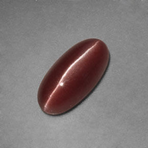 1.12 ct Brown Sillimanite Cat's Eye Gemstone, Sillimanite Cat's Eye Gem in Oval Cabochon Shape for Sale.