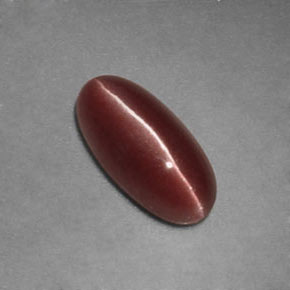1.12 ct Brown Sillimanite Cat's Eye Stone, Natural Sillimanite Cat's Eye in Oval Cabochon Shape for Sale