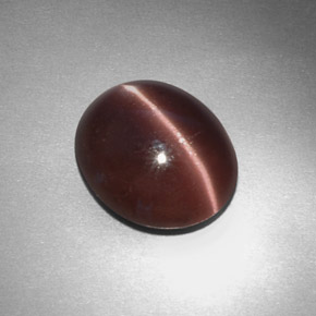 3.43 ct Brown Sillimanite Cat's Eye Gemstone, Sillimanite Cat's Eye Gem in Oval Cabochon Shape for Sale.