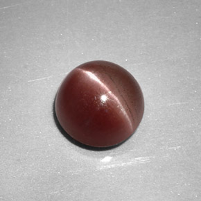 2.65 ct Brown Sillimanite Cat's Eye Stone, Natural Sillimanite Cat's Eye in Round Cabochon Shape for Sale