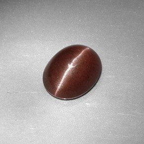 2.09 ct Brown Sillimanite Cat's Eye Gemstone, Sillimanite Cat's Eye Gem in Oval Cabochon Shape for Sale.