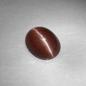2.09 ct Brown Sillimanite Cat's Eye Stone, Natural Sillimanite Cat's Eye in Oval Cabochon Shape for Sale