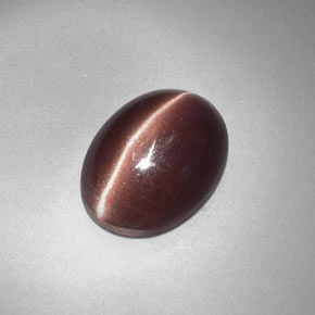 2.85 ct Brown Sillimanite Cat's Eye Stone, Natural Sillimanite Cat's Eye in Oval Cabochon Shape for Sale
