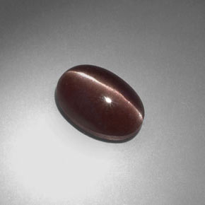 2.34 ct Brown Sillimanite Cat's Eye Stone, Natural Sillimanite Cat's Eye in Oval Cabochon Shape for Sale