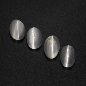 3.64 ctw Brown Sillimanite Cat's Eye Gemstones, Sillimanite Cat's Eye Gems in Oval Cabochon Shape for Sale.