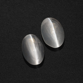 1.74 ct Smoky Sillimanite Cat's Eye Stone, Natural Sillimanite Cat's Eye in Oval Cabochon Shape for Sale