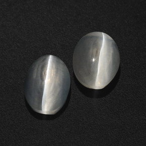 2.92 ct Smoky Sillimanite Cat's Eye Stone, Natural Sillimanite Cat's Eye in Oval Cabochon Shape for Sale