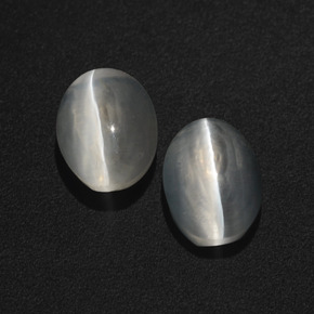 Sillimanite Cat's Eye Gemstone in 7.5 x 5.3 mm Size for Sale, Sillimanite Cat's Eye Stone in Smoke Color