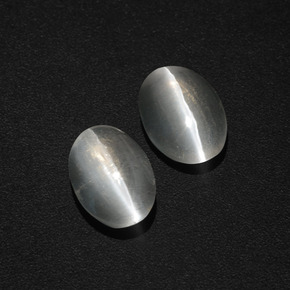 2.23 ct Gray Sillimanite Cat's Eye Stone, Natural Sillimanite Cat's Eye in Oval Cabochon Shape for Sale