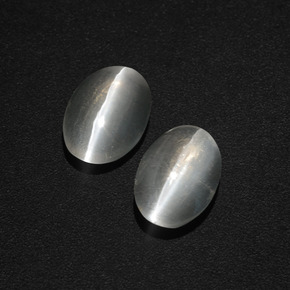 Sillimanite Cat's Eye Gemstone in 7.7 x 5.3 mm Size for Sale, Sillimanite Cat's Eye Stone in Smoke Color