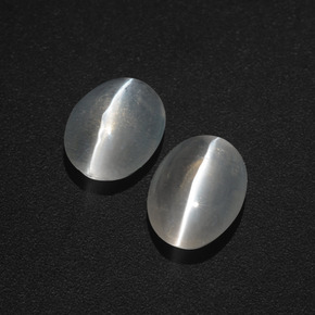 2.18 ct Smoky Sillimanite Cat's Eye Gemstone, Sillimanite Cat's Eye Gem in Oval Cabochon Shape for Sale.