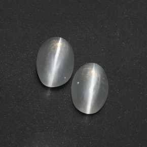 Sillimanite Cat's Eye Gemstone in 7 x 4.7 mm Size for Sale, Sillimanite Cat's Eye Stone in Smoke Color