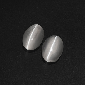 2.78 ct Smoky Sillimanite Cat's Eye Gemstone, Sillimanite Cat's Eye Gem in Oval Cabochon Shape for Sale.