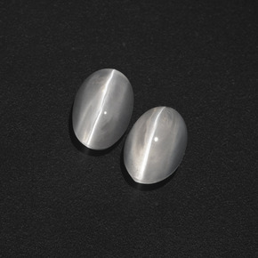 Sillimanite Cat's Eye Gemstones in 7 x 5 mm (calibrated) Size for Sale, Sillimanite Cat's Eye Stones in Smoke Color