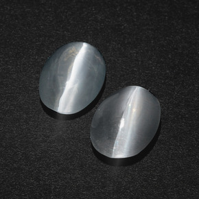 Sillimanite Cat's Eye Gemstone in 8.2 x 6 mm Size for Sale, Sillimanite Cat's Eye Stone in Smoke Color