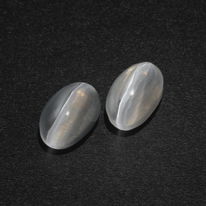 2.34 ct Gray Sillimanite Cat's Eye Stone, Natural Sillimanite Cat's Eye in Oval Cabochon Shape for Sale