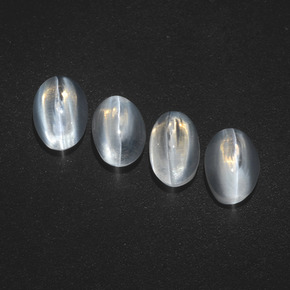 Sillimanite Cat's Eye Gemstones in 7.4 x 4.9 mm Size for Sale, Sillimanite Cat's Eye Stones in Smoke Color