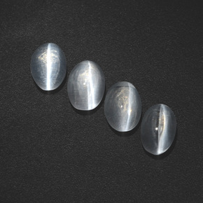 3.47 ct Smoky Sillimanite Cat's Eye Gemstone, Sillimanite Cat's Eye Gem in Oval Cabochon Shape for Sale.