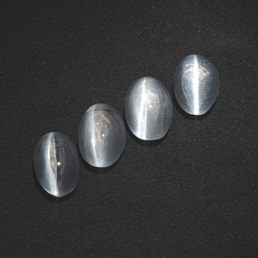 3.47 ct Smoky Sillimanite Cat's Eye Stone, Natural Sillimanite Cat's Eye in Oval Cabochon Shape for Sale