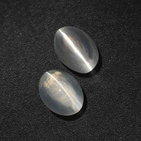 2.52 ct Smoky Sillimanite Cat's Eye Stone, Natural Sillimanite Cat's Eye in Oval Cabochon Shape for Sale