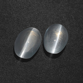 2.91 ct Smoky Sillimanite Cat's Eye Stone, Natural Sillimanite Cat's Eye in Oval Cabochon Shape for Sale