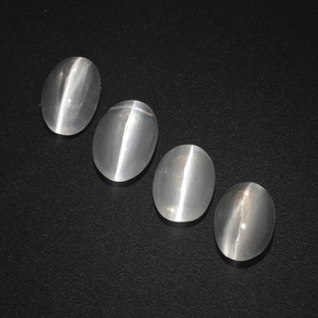 Sillimanite Cat's Eye Gemstones in 7.3 x 4.8 mm Size for Sale, Sillimanite Cat's Eye Stones in Smoke Color