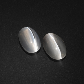 2.52 ct Gray Sillimanite Cat's Eye Gemstone, Sillimanite Cat's Eye Gem in Oval Cabochon Shape for Sale.